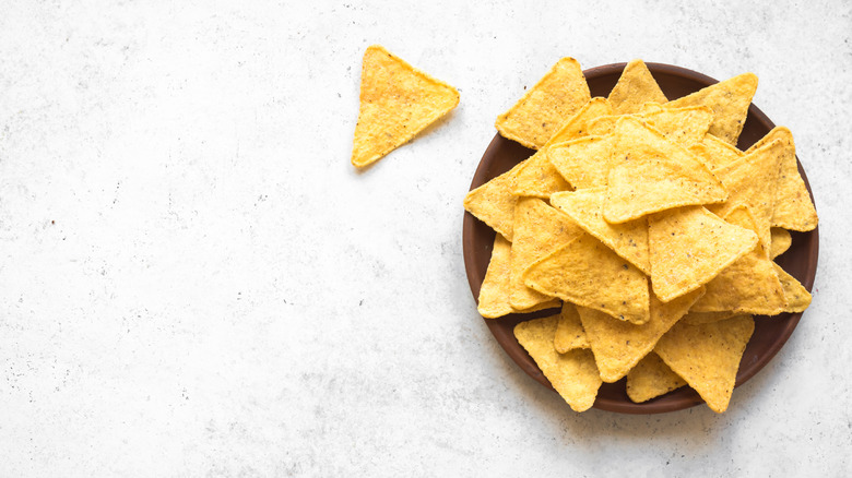 Plate of tortilla chips