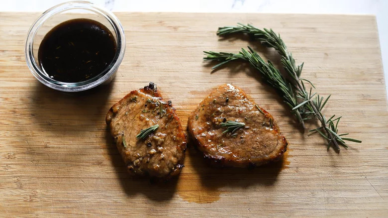 pork chops and rosemary