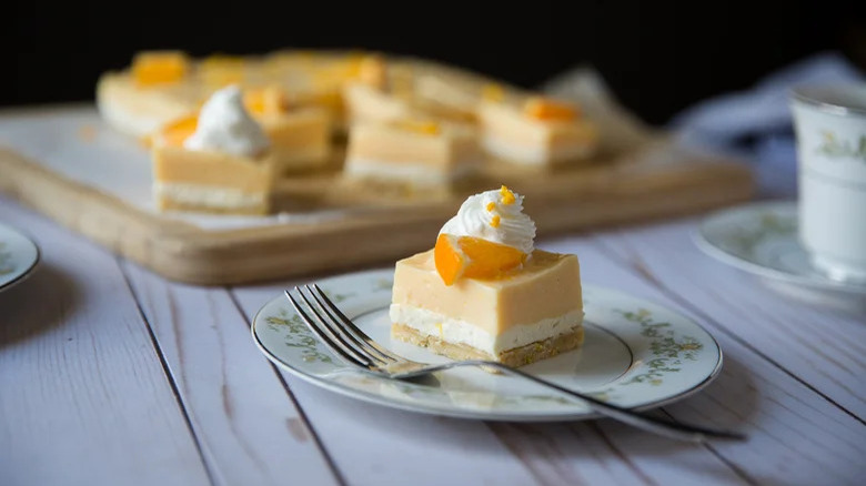 Orange Dreamsicle bars on table