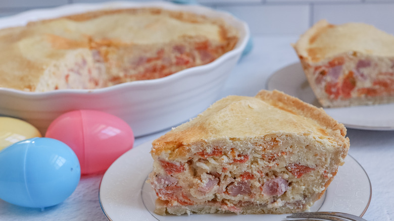 Italian Easter pie slice 