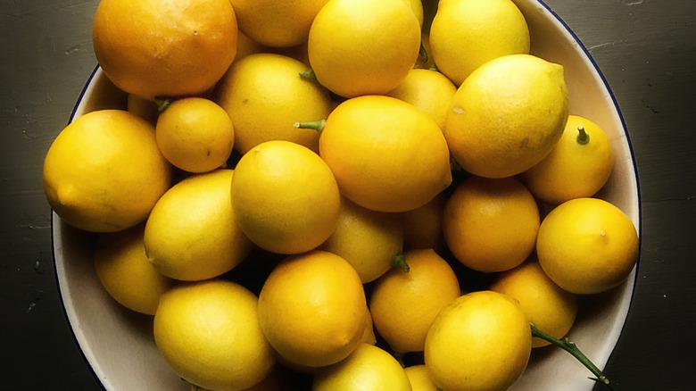 Bowl of Meyer lemons