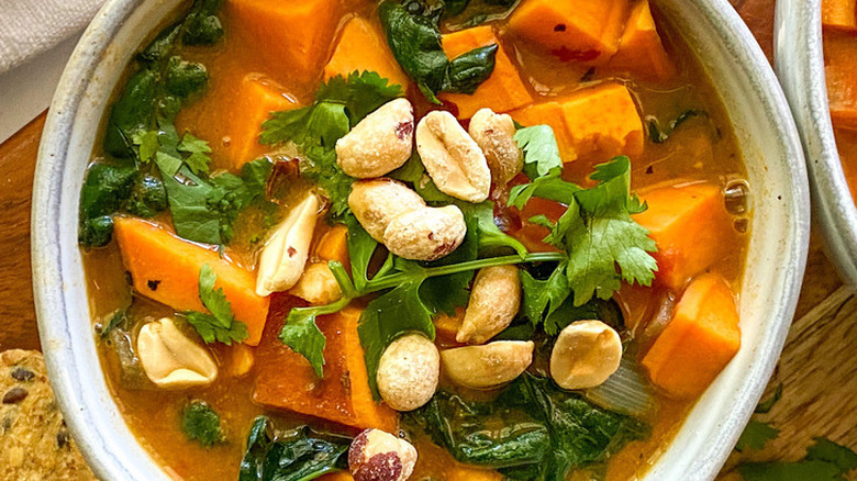 Sweet potato peanut butter soup