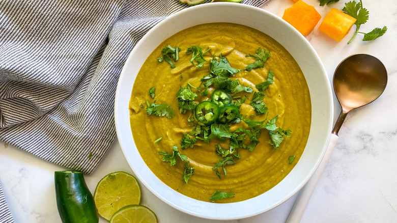 Thai butternut squash soup bowl