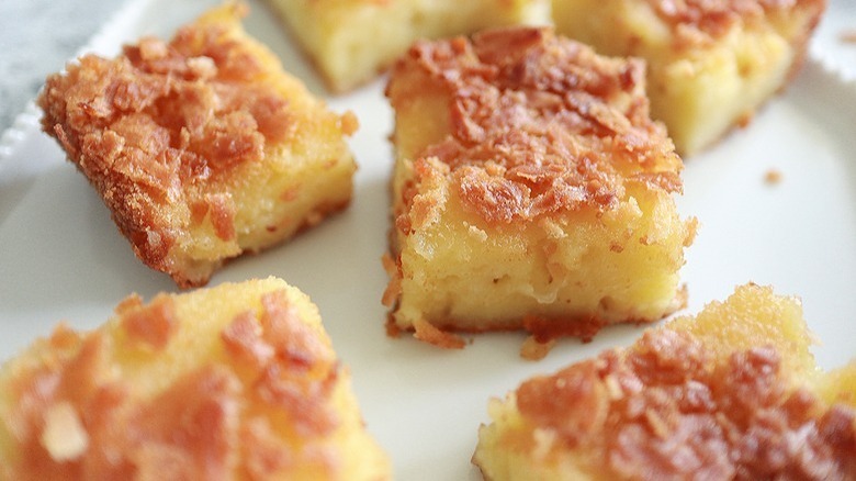 butter mochi squares