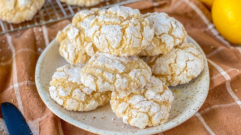 plate of lemon butter cookies