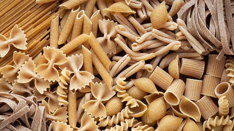 Various mix of dried pasta