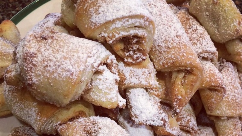 Pile of Italian butterhorn cookies