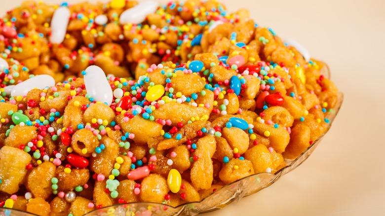 Struffoli on plate