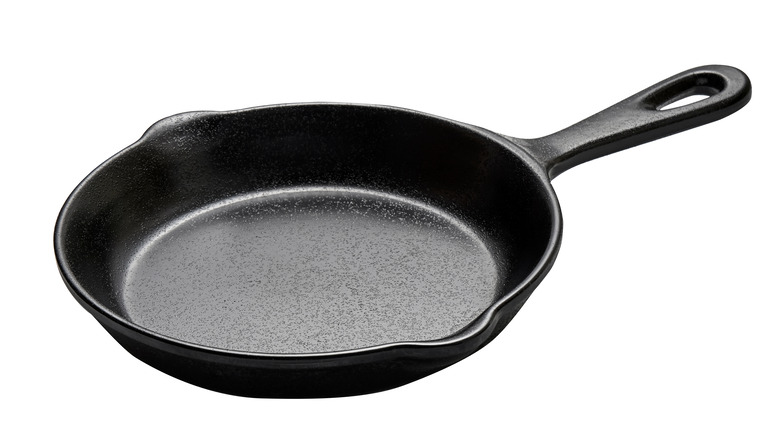 Black cast iron skillet