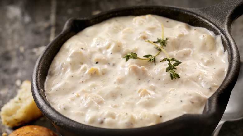 New England clam chowder crock