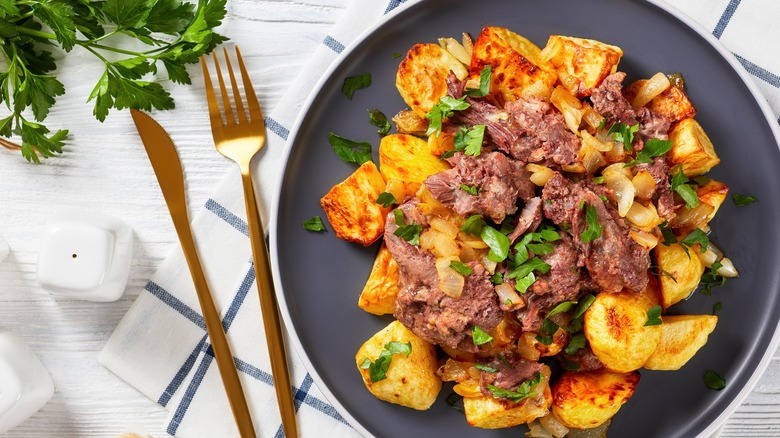 Yankee pot roast on plate