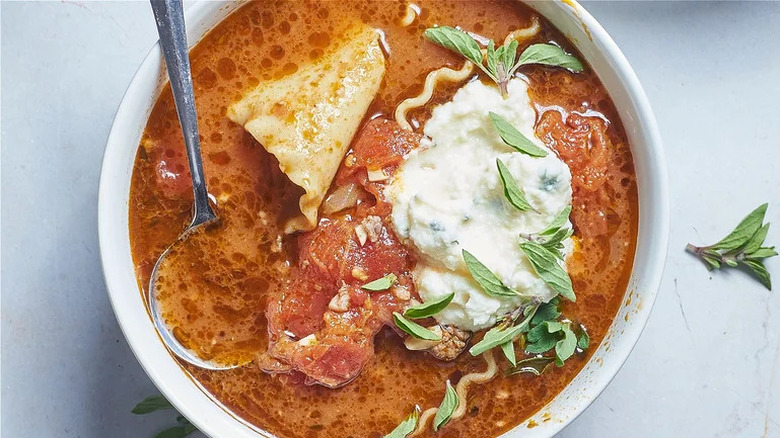 Deconstructed Lasagna Soup