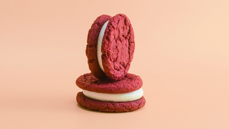 Red velvet sandwich cookies