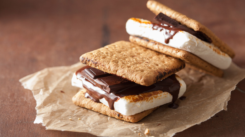 Two S'mores cookies
