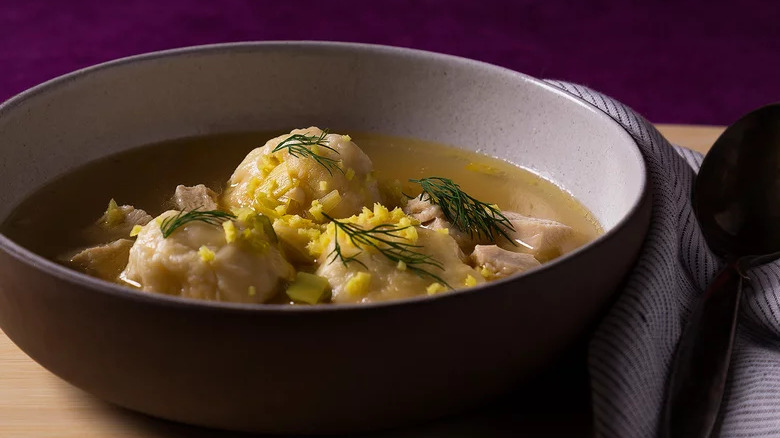 Dumplings in soup