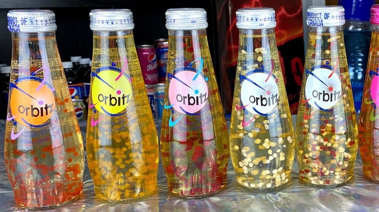 Bottles of Orbitz soda