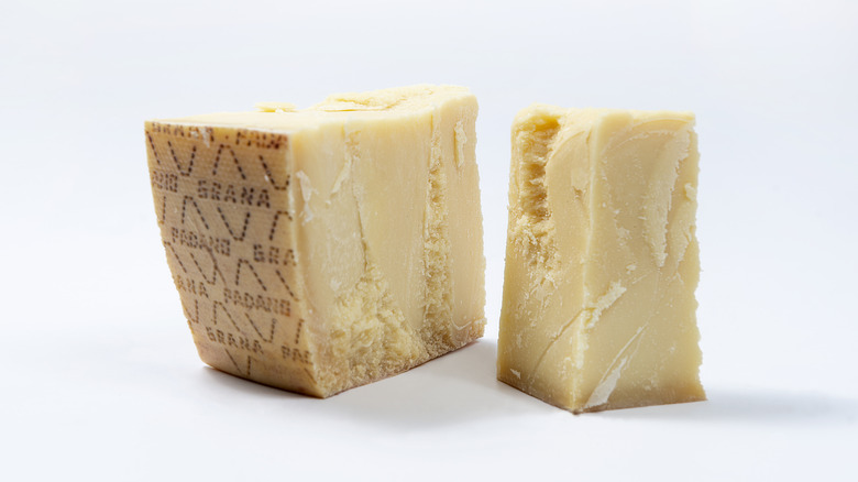 Grana padano cheese block