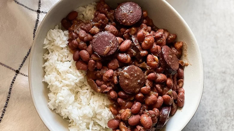 Red beans and rice bowl