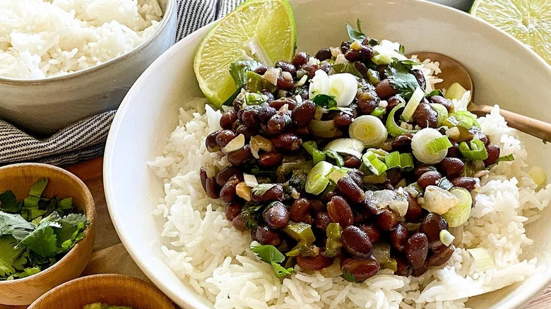 black beans on rice