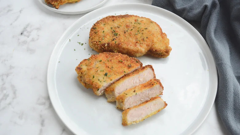 Parmesan-crusted pork chop