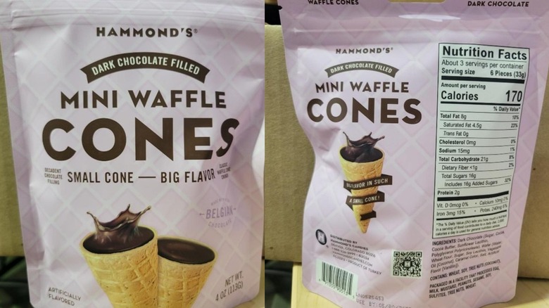 Hammond's Dark Chocolate Filled Mini Waffle Cones