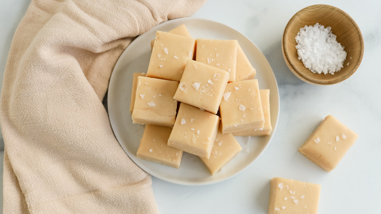 salted caramel fudge stack