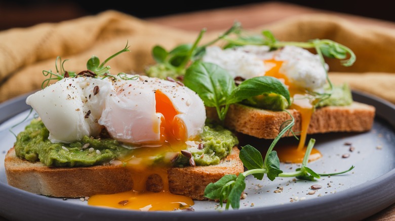 Poached egg over avocado toast