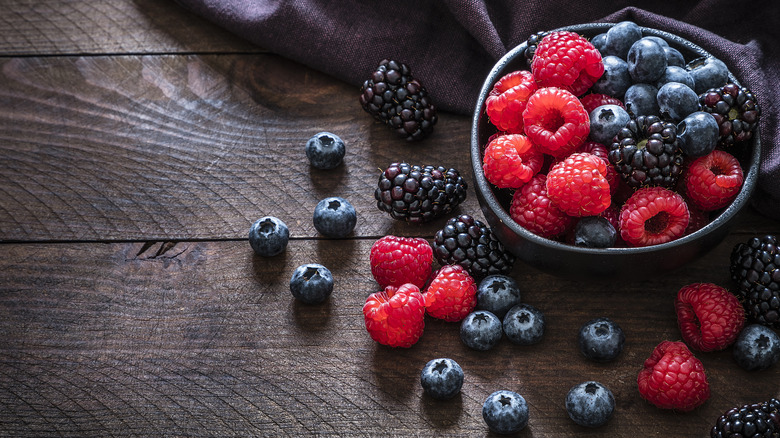 Bowl of mixed berries 