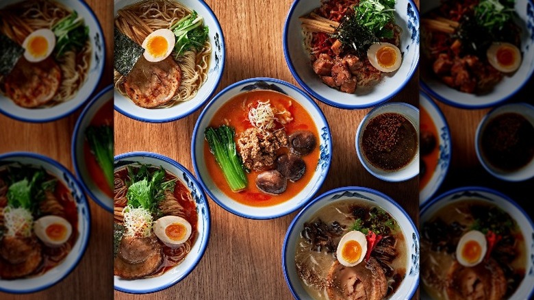 Ramen bowls at Afuri Ramen