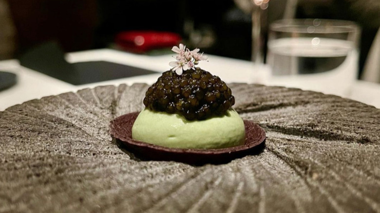 caviar topped bite