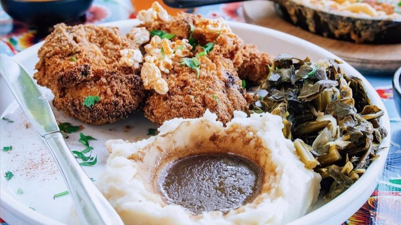 plate of southern soul food