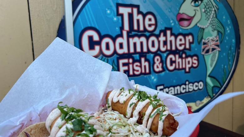 The Codmother sign and food