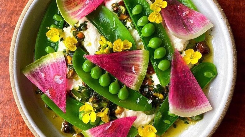 Snap peas at Gramercy Tavern