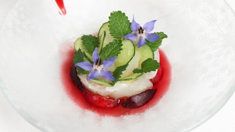 Snapper sashimi at Jean-Georges