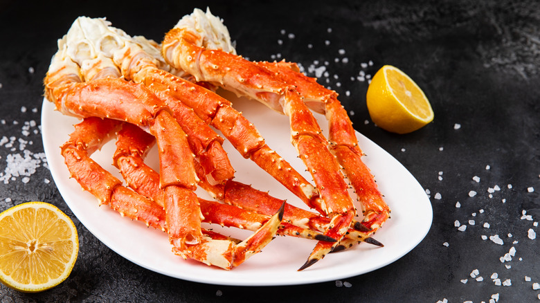 Crab legs on a plate