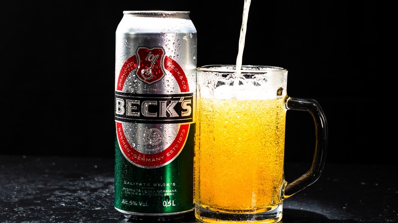 can and mug of Beck's