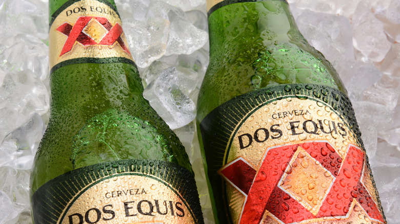 two bottles of Dos Equis 