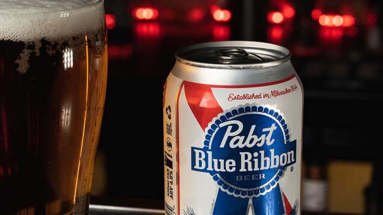 can of Pabst Blue Ribbon