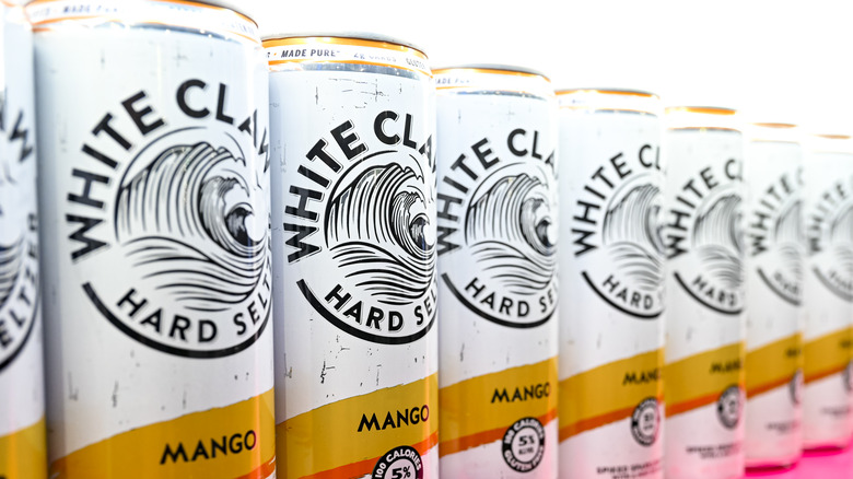 cans of White Claw seltzer