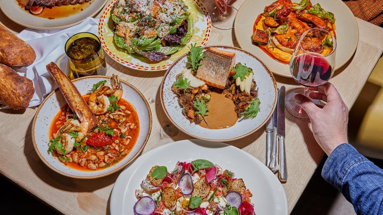 table of food at Talula's