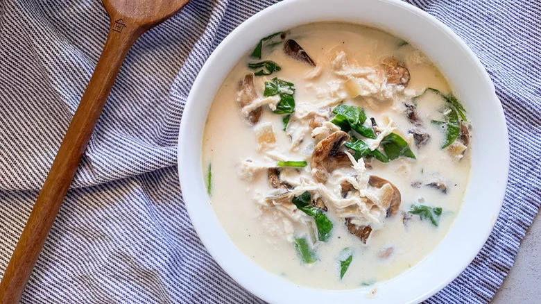 Creamy Chicken Spinach Soup