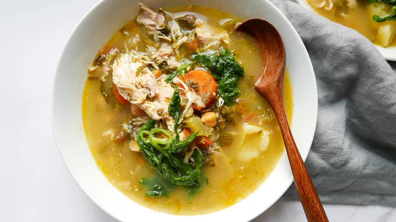 Easy Chicken Carcass Soup