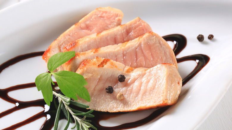 Pork with balsamic reduction