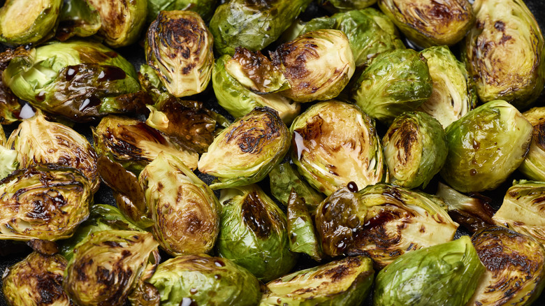 Balsamic roasted Brussels sprouts