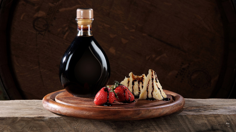 Strawberries with balsamic vinegar