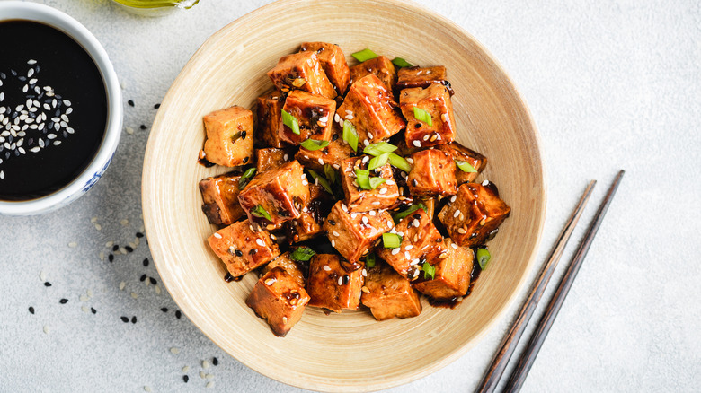 Balsamic marinated tofu