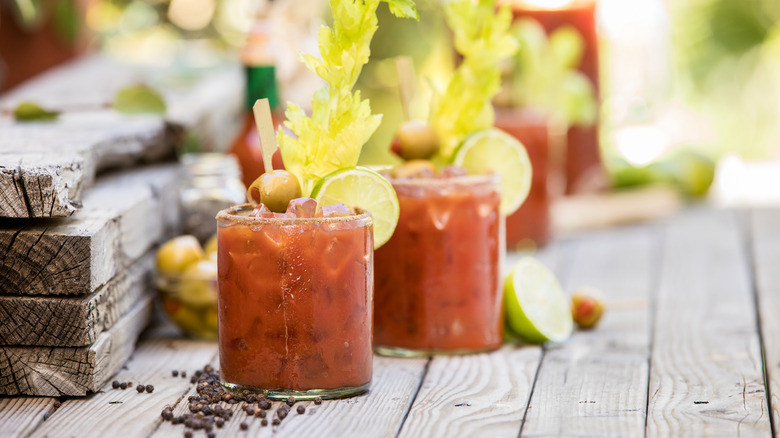 Glass of Bloody Mary