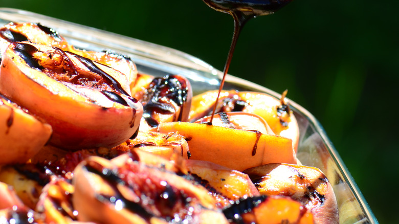 Balsamic over grilled peaches