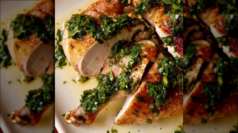 Whole-Roasted Chicken with Salsa Verde