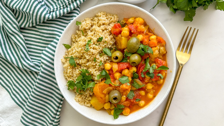 bowl of tagine with rice